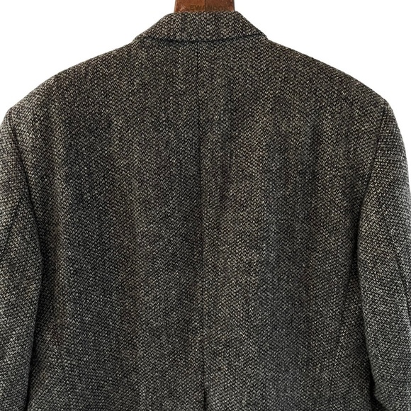 STUNNING Oversized Vintage HARRIS TWEED Boyfriend Wool Coat Jacket Blazer - Picture 10 of 15